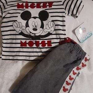 DISNEY BABY MICKEY MOUSE TOP&BOTTOM SIZE 12 MONTHS